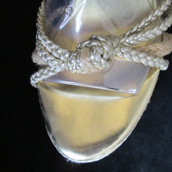 NORDSTROMS MICHAEL KORS golden jute SANDAL 6.5 - Picture 3 of 5